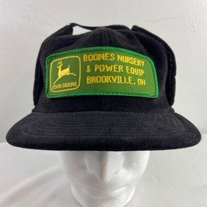 John Deere Rare Vintage Lumberjack￼ Hat Insulated Winter Ear Flaps Trapper Cap